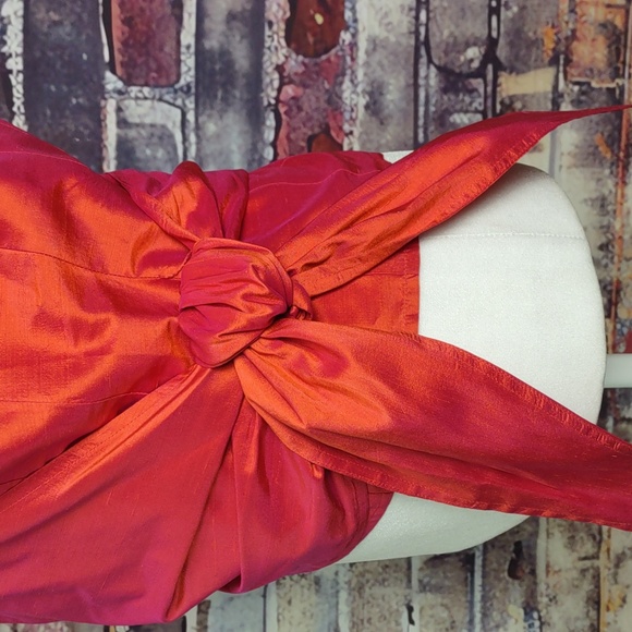 Betu Silk Shantung Cross-Over Wrap Shirt - Picture 5 of 7